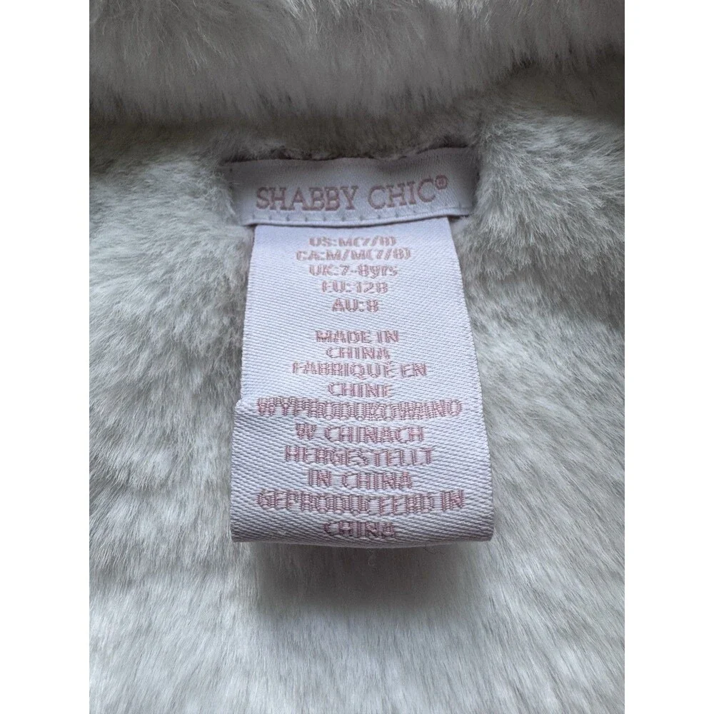 Shabby Chic Girl's Suede like Lined Vest‎ Girls Size Medium 7/8